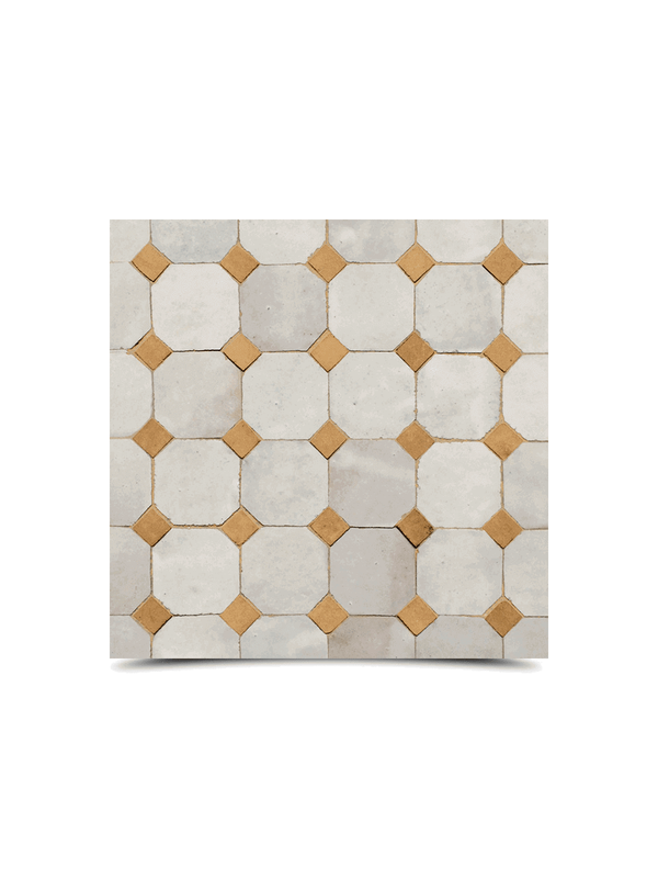 Moroccan Mosaic Beige & White Tiles - Elegant & Durable Choice