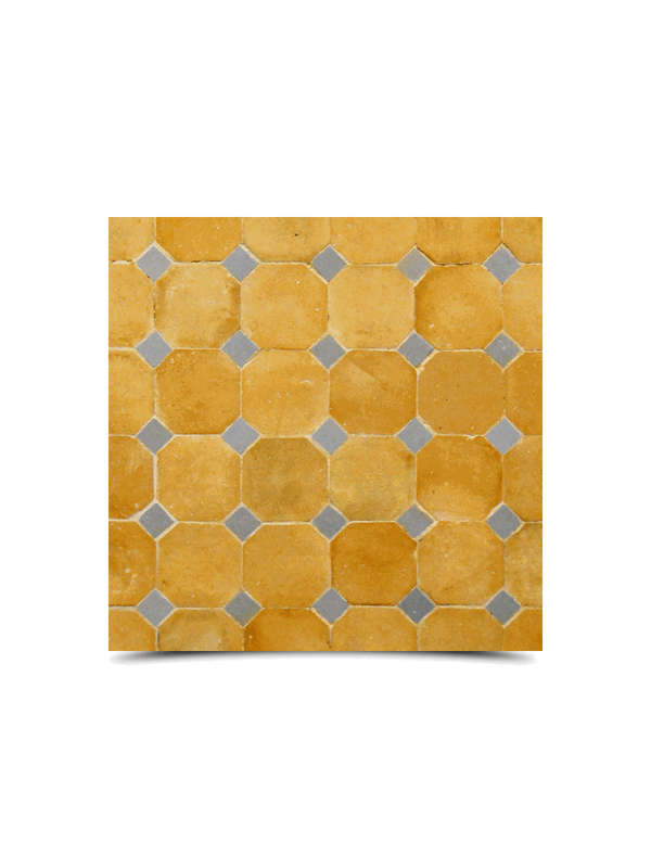 Moroccan Mosaic Pattern Blue Beige Tiles - Handmade Earthy Design