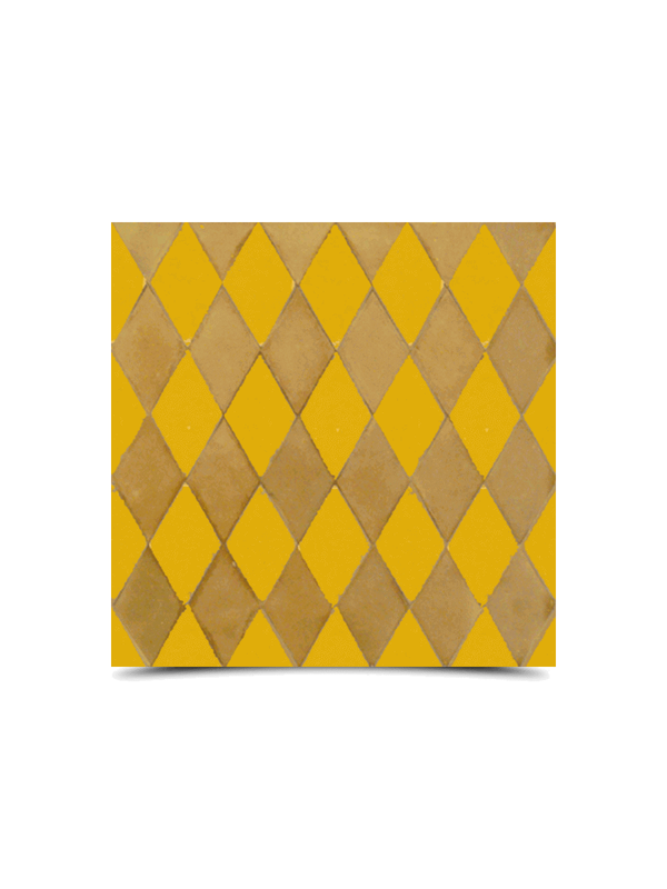 Moroccan Mosaic Yellow & Beige Pattern - Handmade Tiles