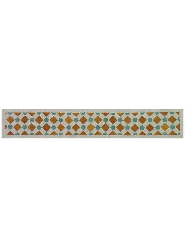 Moroccan Mosaic Border Tiles - Geometric Multicolor Design
