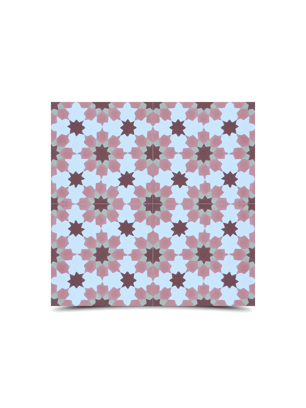 Vibrant Moroccan Cement Purple Geometric Tiles - High Quality