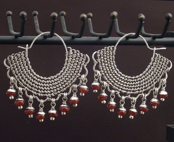 Moroccan Tuareg Berber Geometric Earrings - Handcrafted Contemporary Jewelry