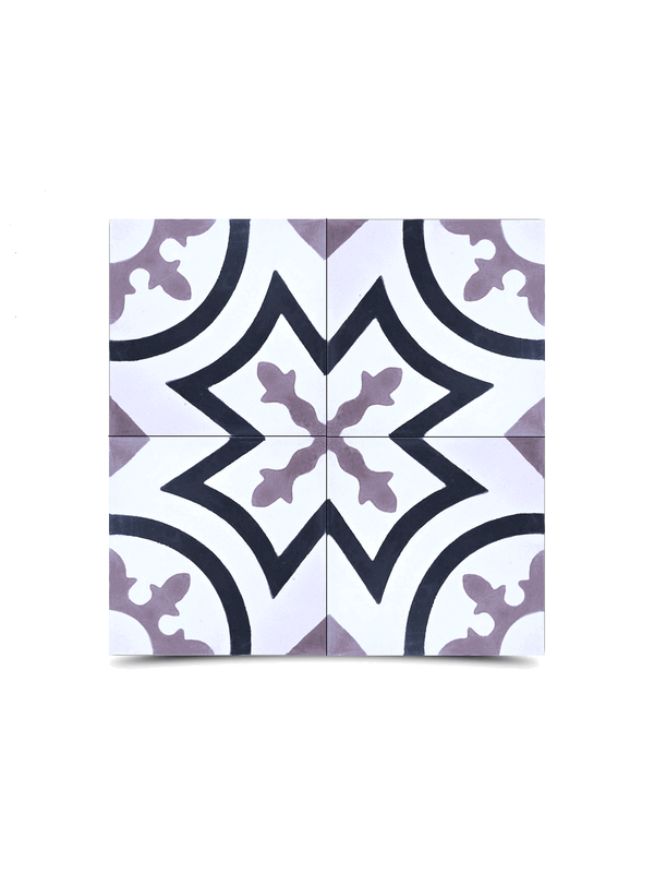 Azulejos de Cemento Marroquí Negro - Patrones Árabes