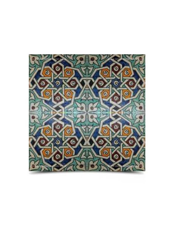 Authentic Moroccan Geometric Hand Painted Tiles - Vibrant Colors