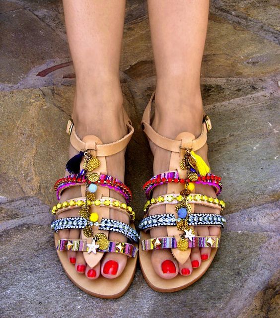 Bohemian Handcrafted Chic Sandals by Boho Vibes - Trendy & Comfortable Footwear