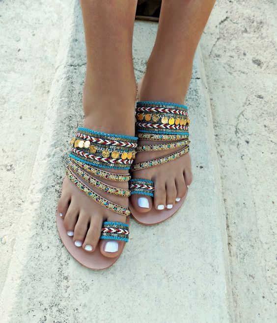 Boho Comfort Sandals 049 - Stylish Handcrafted Footwear