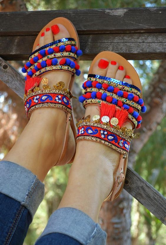 Sandalias Bohemias Boho - Estilo Bohemio Cómodo y Chic
