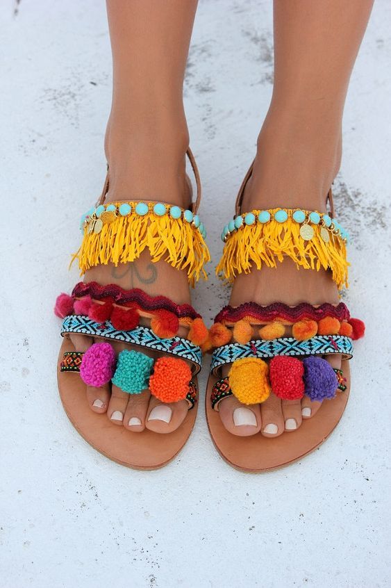 Sandalias Bohemias Elegantes - Moda Boho chic auténtica