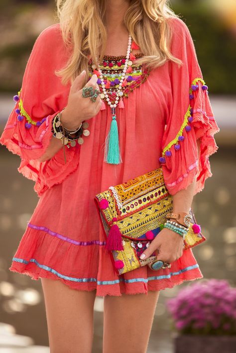 Beach Cover Up Dress | Moroccan Kaftan Inspired Maxi Dress