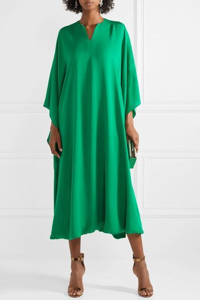 Moroccan-Inspired Bohemian Kaftan Dress with Embroidery