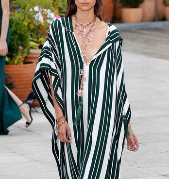 Marokkanischer Kaftan mit einzigartigem Stickmuster - Bohème-Chic