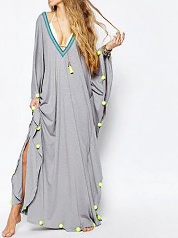 Bohemian Chic Moroccan Embroidered Kaftan Dress 171 - Affordable Statement Piece for Stylish Looks