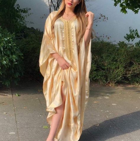 Exquisite Moroccan Embroidered Kaftan Dress 181 - Bohemian Chic SelectListItem.