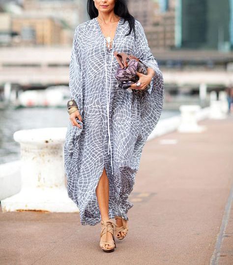 Maxi Strandkleid im marokkanischen Stil – Wunderschöne Galabeya