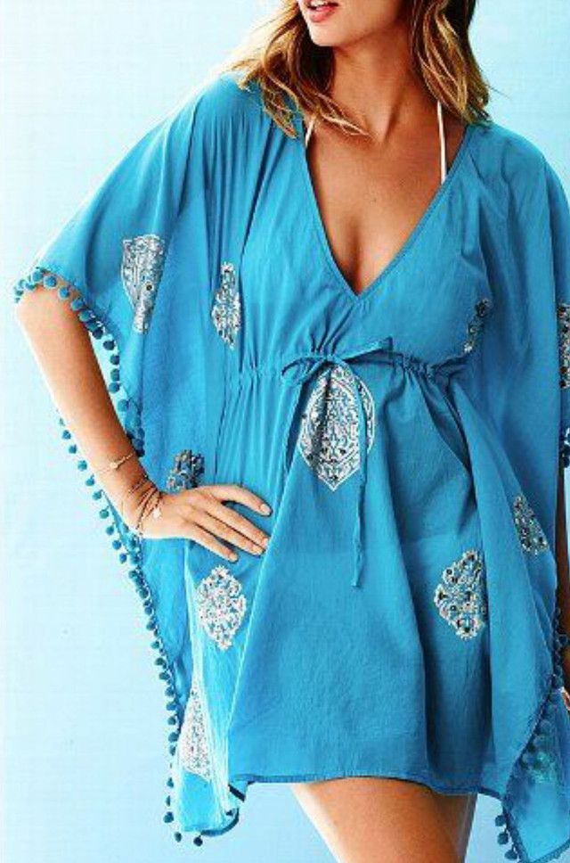 Moroccan Vacation Maxi Beach Kaftan Cover Up