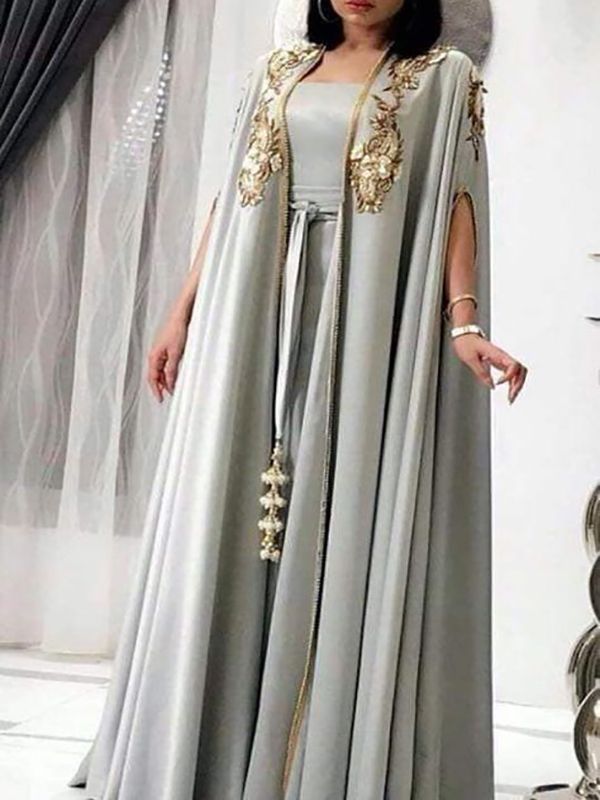 Bohemian Moroccan Embroidered Kaftan Dress 214 - Unique Casual Chic Option