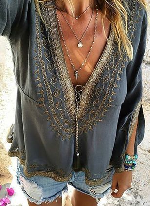 Moroccan Bohemian Kaftan Dress with Exquisite Embroidery