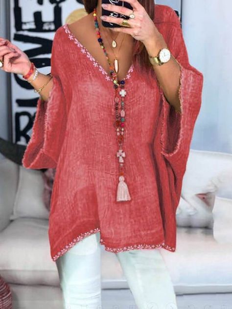 Beach Cover Up Maxi Dress - Exotic Moroccan Prints, Front Slit