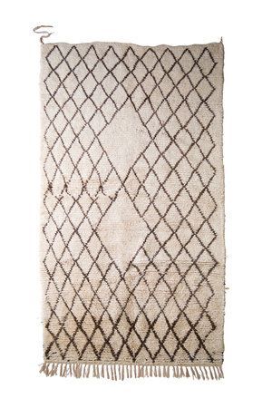 Beni Ourain Handwoven Wool Rug | Geometric Diamond Pattern