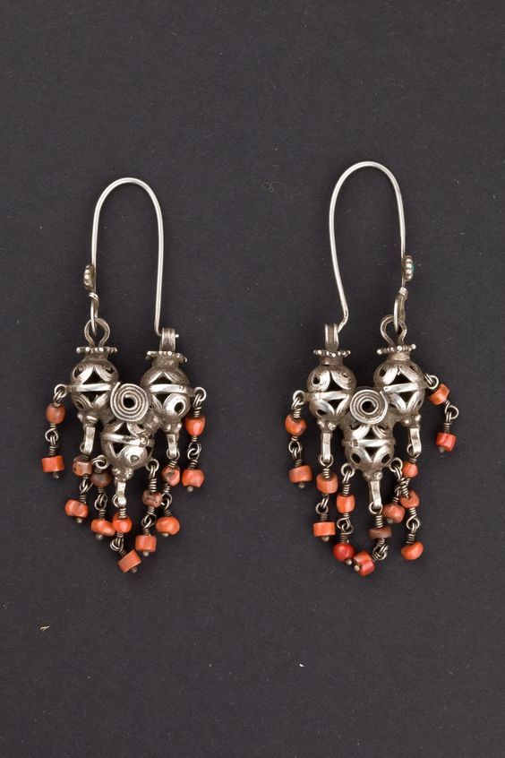 Moroccan Tuareg Berber Geometric Pattern Earrings