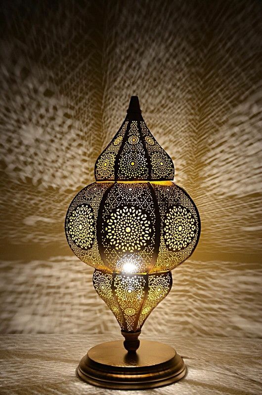 Moroccan Silver Metal Floor Lamp - Vintage Charm & Customizable