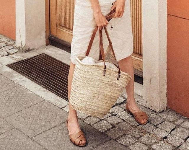 Eco-Friendly Handwoven French Market Basket - Ethically Crafted & Versatile