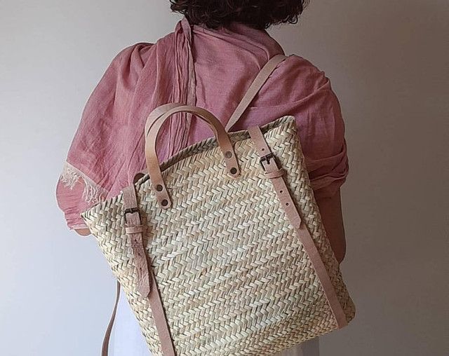 Handwoven Moroccan Straw Handbag for Eco-Chic Style