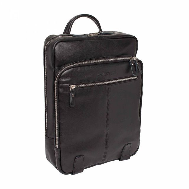 Premium Black Moroccan Leather Backpack - Handmade Vintage Style