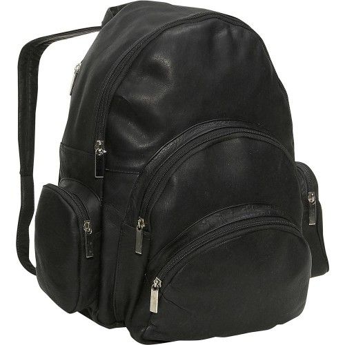 Vintage Black Moroccan Leather Backpack - Handmade Luxury