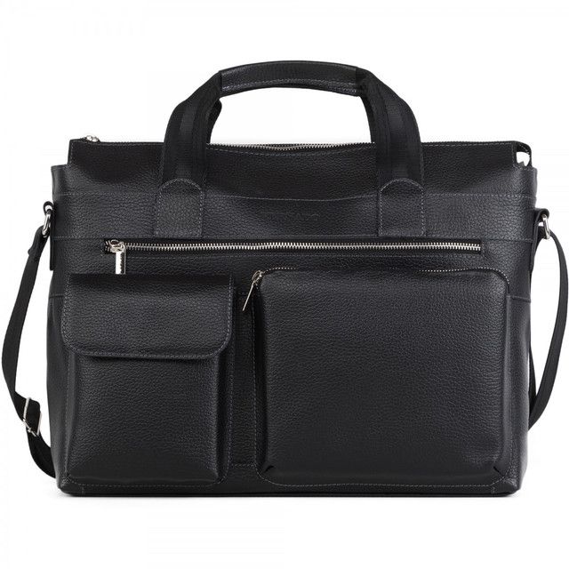 Handmade Black Leather Moroccan Messenger Bag - Stylish & Functional