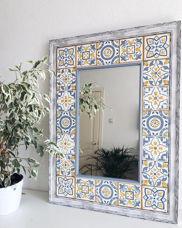 Moroccan Mosaic Mirror - Handmade Mosaic Tile Inlays