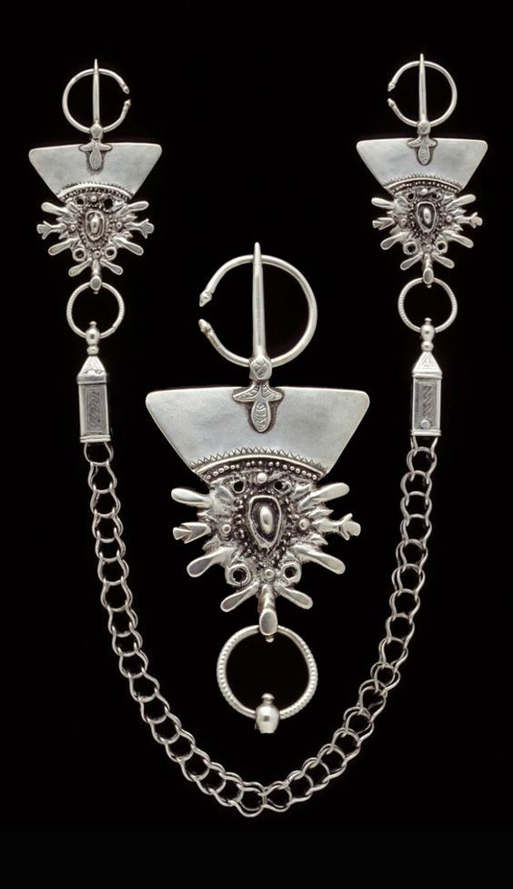 Moroccan Berber Geometric Necklace - Handcrafted Statement Jewelry