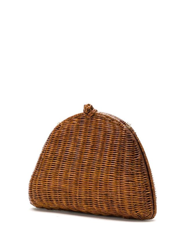 Moroccan Handwoven Straw Clutch Bag
