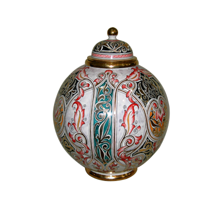 Jarrón marroquí de cerámica pintado a mano - Fez multicolor