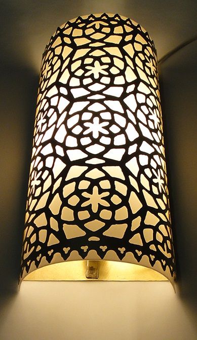 Moroccan Silver Handcrafted Wall Lamp - Premium Quality and Durability