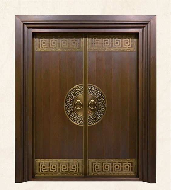 Luxurious Moroccan Hand-Carved Wood Door