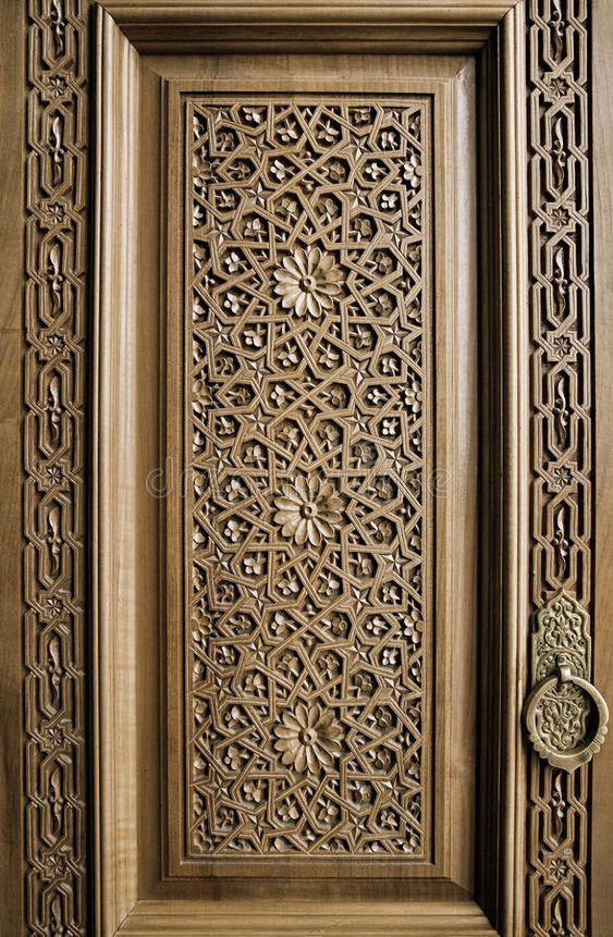 Hand-Carved Moroccan Wood Doors
