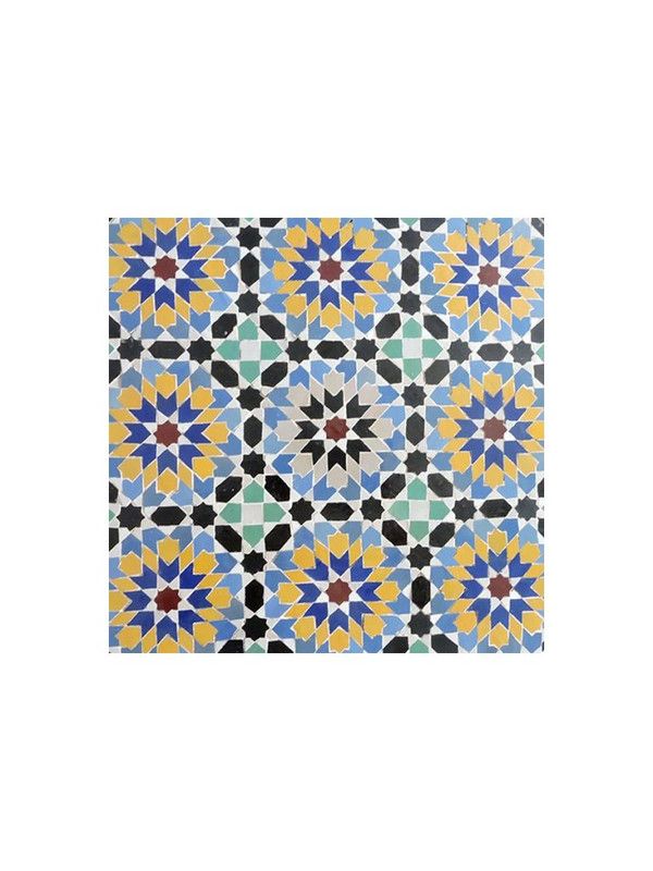 Moroccan Mosaic Tile Pattern in Vibrant Multi Colors