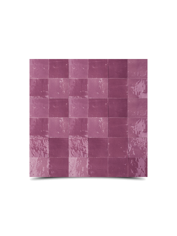 Handmade Purple Moroccan Mosaic Tiles - Durable 6x6, Indoor/Outdoor