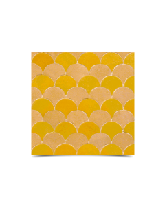 Moroccan Mosaic Tiles Yellow & Beige - Handcrafted Glazed Finish