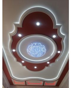 Elegant Gypsum Plaster Rose - Moroccan Handcrafted Ceiling