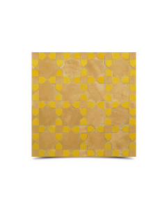 Moroccan Mosaic Beige & Yellow Tile Pattern - Elegant & Durable