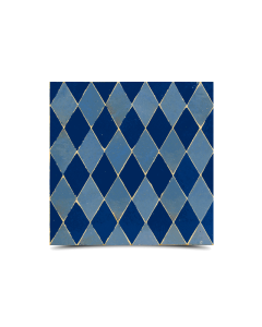 Moroccan Mosaic Pattern Tiles - Light Beige & Navy Blue - 194