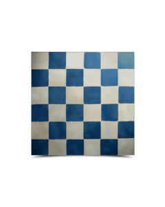 Moroccan Mosaic Pattern White & Blue Tiles - Handcrafted Elegance