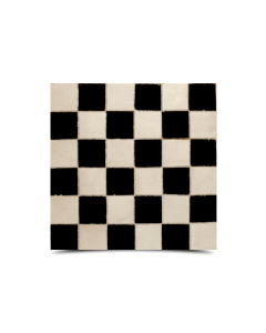 Elegant Moroccan Mosaic Pattern Black & White Tiles