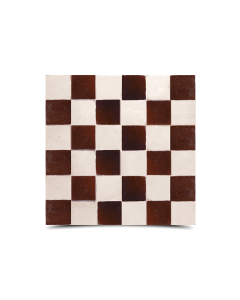 Moroccan Mosaic White & Brown Tiles - Top-Quality Glazed Pattern