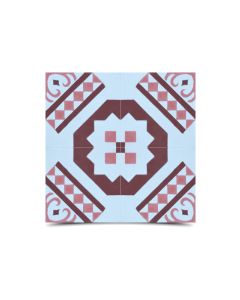 Moroccan Pink & Purple Cement Tiles - Squares & Ogee Arches