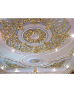 Moroccan Gypsum Plaster Ceiling Rose | Handcrafted Elegance