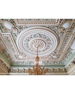 Exquisite Moroccan-Style Gypsum Plaster Ceiling Rose - Handcrafted Elegance