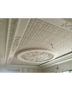 Premium Moroccan Plaster Ceiling Rose 112 with Fiberglass - Handmade Luxury Craft - Casablanca Moroccan Style - Customizable Décor